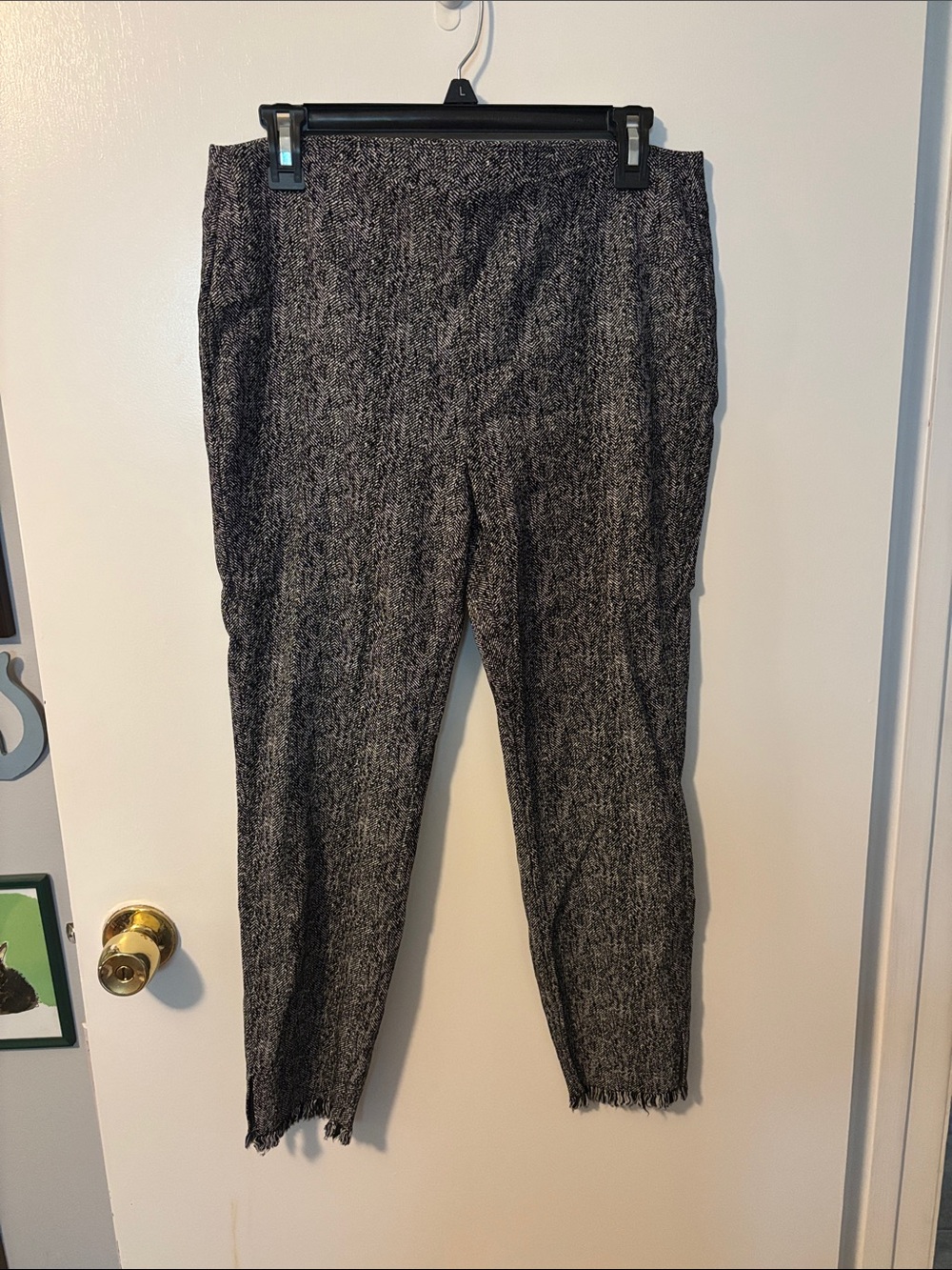 Autumn Grunge Alfani Charcoal Heather Stretch Ankle Chinos Size 12 NWOT